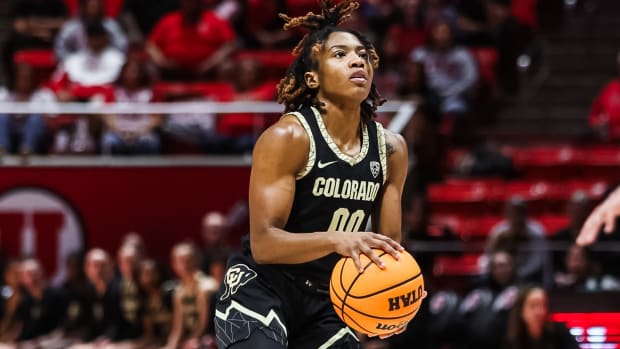 Colorado's Jaylyn Sherrod shooting at Utah
